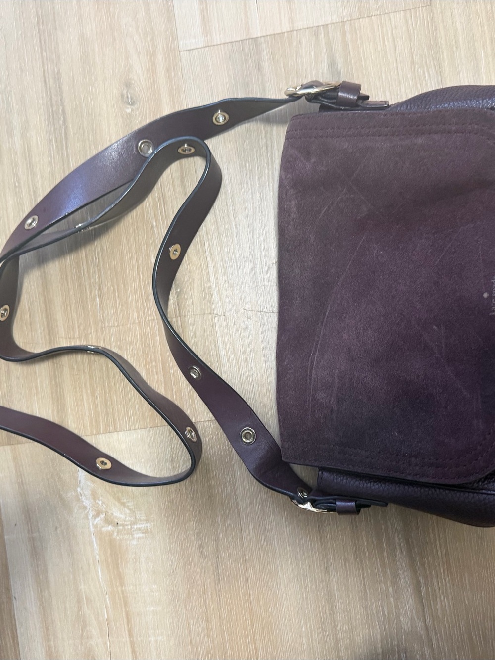 kate spade Women’s Suede Messenger Bag - Plum